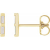 14K Yellow .08 CTW Natural Diamond Bar Earrings