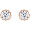 14K Rose 1/3 CTW Natural Diamond Vintage-Inspired Earrings