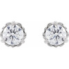 Platinum 1/3 CTW Natural Diamond Vintage-Inspired Earrings