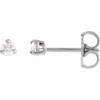 14K White 1/8 CTW Natural Diamond Earrings