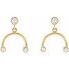 14K Yellow 1/5 Natural Diamond Mobile Earring
