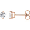 14K Rose 1/8 CTW Natural Diamond 2-Prong Stud Earrings