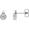 Sterling Silver 4 mm 1/2 CTW Natural Diamond Earrings