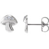 Sterling Silver .05 CTW Natural Diamond Mushroom Earrings
