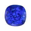 3.22 Carat Rich Blue Purple Tanzanite Gemstone, Calibrated 9 x 8.9 mm Cushion Cut
