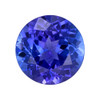 2.62 Carat Rich Blue Purple Tanzanite Gemstone, Near-Calibrated 8.9 mm Round Cut