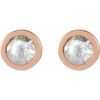 14K Rose 1/8 CTW Rose-Cut Natural Diamond Stud Earrings
