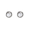 14K White .01 CT Rose-Cut Natural Diamond Press Fit Back Stud Earring
