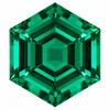 Emerald in Hexagon Cut in Grade GEM | Chatham Emerald Lab Stone