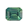 2.07 Carat Vivid Open Blue Green Sapphire Gemstone, Natural Unheated Octagon, Bright & Lively, 7.4 x 5.8 mm