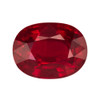 3.12 Carat Vivid Open Pure Rich Red Ruby Gemstone Oval Cut