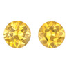 0.82 Carat Vivid Pure Yellow Sapphire Gemstone Matched Pair - Round Cut