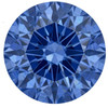 Chatham Lab Created Cornflower Blue Sapphire Gemstone – Round Cut – GEM Grade