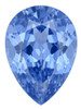 Chatham Lab Created Cornflower Blue Sapphire Gemstone – Pear Cut – GEM Grade