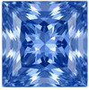 Chatham Lab Created Cornflower Blue Sapphire Gemstone – Princess Cut – GEM Grade