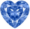 Chatham Lab Created Cornflower Blue Sapphire Gemstone – Heart Cut – GEM Grade
