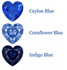 Chatham Lab Created Cornflower Blue Sapphire Gemstone – Heart Cut – GEM Grade