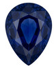 Chatham Lab Created Indigo Blue Sapphire Gemstone – Pear Cut – GEM Grade