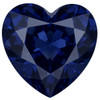 Chatham Lab Created Indigo Blue Sapphire Gemstone – Heart Cut – GEM Grade