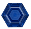 Chatham Lab Created Ceylon Blue Sapphire Gemstone – Hexagon Cut – GEM Grade