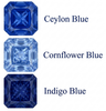 Chatham Lab Created Ceylon Blue Sapphire Gemstone – Radiant Square Cut – GEM Grade