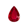 0.72 Carat Ruby Gemstone – Pear Cut, Vivid Pure Rich Red Color