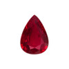 0.78 Carat Ruby Gemstone – Pear Cut, Vivid Pure Rich Red Color