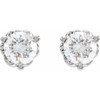 Round 1/5 CTW Lab-Grown Diamond Infinity-Inspired Earrings