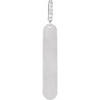 Sterling Silver .05 CTW Natural Diamond Engravable Bar Pendant
