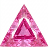 Chatham Lab Created Rich Hot Pink Sapphire Gemstone – Triangle Cut – GEM Grade