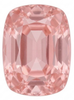 Chatham Lab Created Light Orangish Pink Padparadscha Sapphire Gemstone – Antique Cushion Cut – GEM Grade