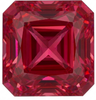 Chatham Lab Created Rich Orangish Pink Padparadscha Sapphire Gemstone – Square Radiant Cut – GEM Grade