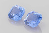 Asscher Cut Blue Sapphire Gemstone – 2.44 Carat – Medium Light, Matched Pair