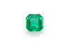 0.69 Carat Asscher Cut Emerald Gemstone, Medium Intense Green