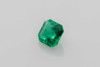 0.69 Carat Asscher Cut Emerald Gemstone, Medium Intense Green