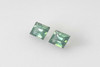1.23 Carat Baguette Teal Sapphire Gemstone, Medium Light Green, Matched Pair