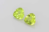 Heart Peridot Gemstone – 3.57 Carat, Vivid Intense Green, Matched Pair