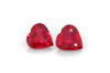 0.84 Carat Heart Ruby Gemstone – Vivid Intense Red, Matched Pair