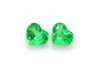 1.28 Carat Heart Tsavorite Gemstone, Vivid Intense Green, Unheated, Matched Pair