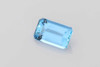3.48 Carat Octagon Cut Aquamarine Gemstone, Vivid Intense Blue