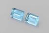 Octagon Cut Aquamarine Gemstone, 1.93 Carat – Vivid Rich Blue, Matched Pair