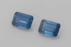 Octagon Cut Blue Sapphire Gemstone – 2.09 Carat, Medium Intense, Matched Pair