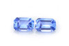 1.12 Carat Octagon Cut Blue Sapphire Gemstone, Light, Matched Pair