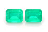 4.54 Carat Octagon Cut Emerald Gemstone, Vivid Rich Green, Matched Pair