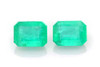 Octagon Cut Emerald Gemstone – 4.8 Carat, Medium Intense Green, Matched Pair