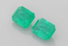 Octagon Cut Emerald Gemstone – 4.8 Carat, Medium Intense Green, Matched Pair