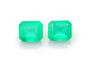 2.82 Carat Octagon Cut Emerald Gemstone – Vivid Rich Green, Matched Pair