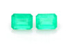 Octagon Cut Emerald Gemstone – 3.1 Carat – Medium Light Green, Matched Pair