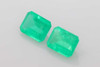 Octagon Cut Emerald Gemstone – 3.1 Carat – Medium Light Green, Matched Pair