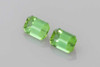 1.34 Carat Octagon Cut Green Tourmaline Gemstone – Medium Intense, Matched Pair
